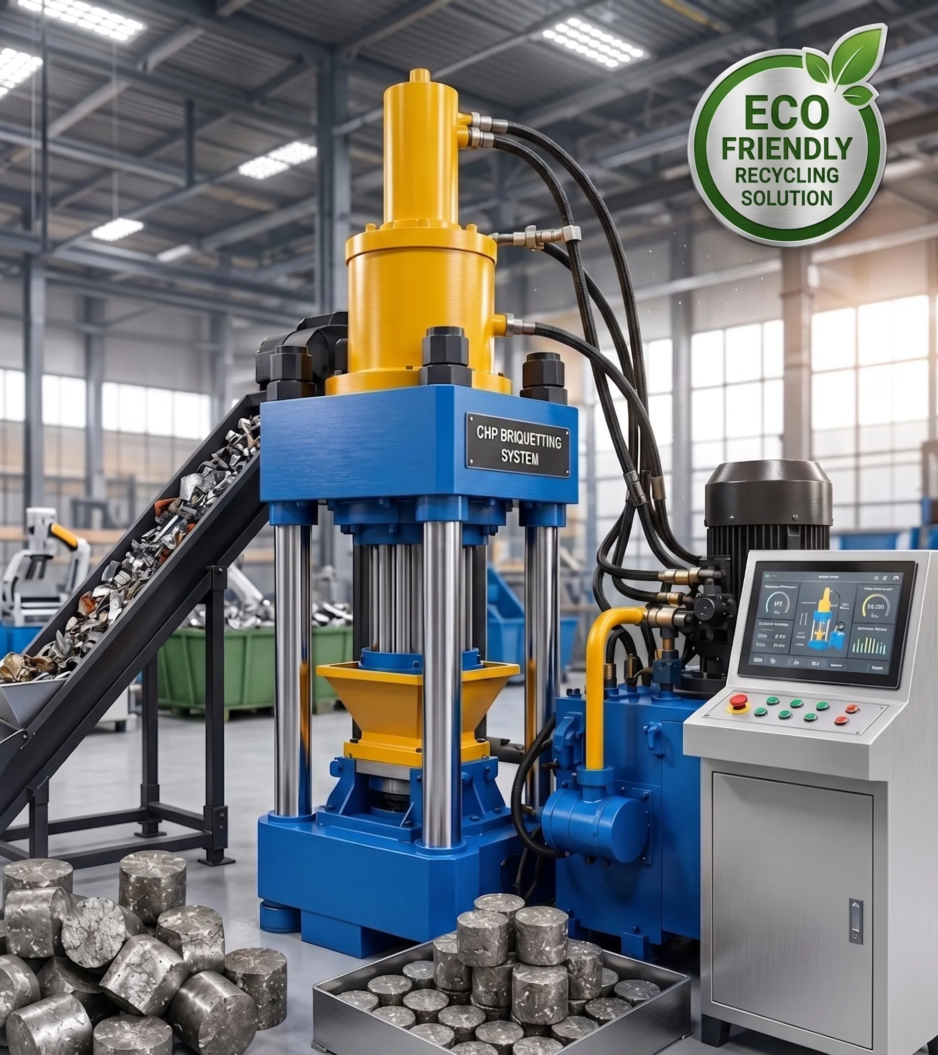 Aluminium Chips Briquetting Machine
